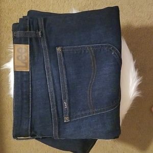 Lee, size 20, Dark Blue Regular Fit, Straight Leg, Mid Rise
